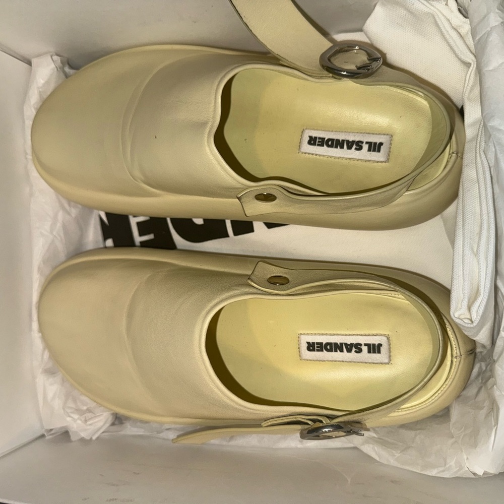 Jil Sander Yellow Sabot Clogs